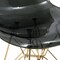 Leisuremod Cresco Plastic Dining Side Chair with Gold Base, Transparent Black, 4PK CR19TBLG4 - alternate 3