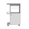 Homeroots White 24in Rolling Kitchen Cart With Storage 477879 - alternate 1