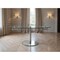 Homeroots 40" Clear and Silver Glass and Metal Self-Storing Leaf Motion Extendable Dining Table 555156 - alternate 3