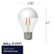 Bulbrite LED Filament, 5 Watt Dimmable A19 Light Bulb, Half White Finish, E26 Base, 2700K 400 Lumens, 4PK 862065 - alternate 2