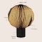 Jonathan Y Quincy 11" Modern Minimalist Paper Pleated Orb Accent LED Table Lamp, Black JYL9103A - alternate 4
