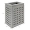 Happimess Junie Coastal Farmhouse Handcrafted Acacia Wood Indoor/Outdoor 2.7-Gallon Rectangular Grid Wastebas HPM1600B - alternate 5