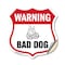 Signmission Dog Warning Shield Sign Bad Dog, 12 Inch X 12 Inch, Vinyl Decal SHI-D-12-377 - alternate 1