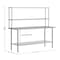 Flash Furniture Reader Work Table, 18 Gauge Stainless Steel Top Shelf and Double Overshelves and Undershelf NH-WT-3072-OSH-GG - alternate 4