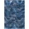 Homeroots 9' X 12' Navy Blue And Sky Blue Abstract Washable Indoor Outdoor Area Rug 587126 - alternate 3