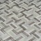 Apollo Tile Artisana 12x12 in. Silver White Polished, Textured, Foiled Stone Block Basketweave Mosaic Tile, 5PK APLBST8802A - alternate 3