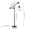 Homeroots 63" Black Reading Floor Lamp With Black Cone Shade 523598 - alternate 3