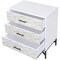 Homeroots 32" X 19" X 33" White Weathered Wood Pattern Nightstand 319112 - alternate 2