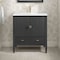 James Martin Vanities Myrrin 30" Sgl Vanity, Carbon Oak w/ Sgl Hole 3 CM White Zeus Silestone Top and Matching Backsplash 485-V30-CBO-1WZ - alternate 3