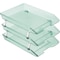 Acrimet Facility 3 Tier Letter Tray Front Load Size Desktop File Organizer Plastic Clear Green 265.5 - alternate 1