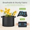 Healsmart Simple Deluxe Grow Bags 5 Gallon Planter Pots with Handles, Black, 5PK GLGROWBAG5X5BLKV3 - alternate 3