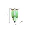 Homeroots 26in Green And White Novelty Scooter Open Cabinet with Two Shelves 402228 - alternate 1