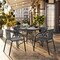 Flash Furniture Lila  Gray Rattan Indoor-Outdoor Restaurant Stack Chair, PK4 4-TLH-037-GY-GG - alternate 7