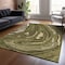 Homeroots 3' X 5' Olive Green And Beige Abstract Washable Indoor Outdoor Area Rug 601290 - alternate 3
