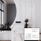 Apollo Tile White 0.6 in x 12 in Glass Glossy Pencil Liner Tile Trim 0.5 sqft/case, 10PK T88066-15A - alternate 4