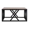 Homeroots 35" Black Steel Square Coffee Table 521996 - alternate 3