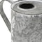 Homeroots 6" Gray And White Galvanized Metal Flowers Hand Painted Decorative Watering Can 635818 - alternate 1