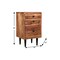 Homeroots 30" Brown Solid Wood Three Drawer Live Edge Filing Cabinet 522097 - alternate 2