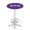 Holland Bar Stool Co 42" Chrome TCU Pub Table, 36" dia. Top L216C4236TexChr - alternate 1