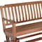 Homeroots 60in Brown Solid Teak Outdoor Glider Bench 476413 - alternate 2