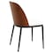Leisuremod Tule Fabric Dining Side Chair with Powder-Coated Steel Frame, Walnut/White TCWN18W - alternate 2