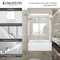 Kingston Brass 60" Acrylic Alcove Left-Hand Drain Tub with Right Sliding Tub Door, White/Polished Chrome KVTAP603622L1 - alternate 2