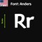 Aacc Self-Adhesive Vinyl Letter: R, Scale: 12 cm. Color: White Font: Anders by, 8PK AACC-Anders-UR-White-M12x8 - alternate 1