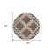 Homeroots 8' Brown And Ivory Round Geometric Washable Indoor Outdoor Area Rug 593758 - alternate 2