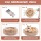 Fluffydream 24 inch Donut Dog Bed, Calming Bed for Dogs, Brown Cat Bed Washable, Plush Fur Round Do 3A88PTDBEDCUDD24BRN - alternate 2