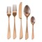 Megachef Gibbous 20 Piece Flatware Utensil Set, Stainless Steel Service for 4 in Rose Gold Matte MCFW-GIBBOUS-ROSEGOLD - alternate 3