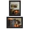 Homeroots Set Of Two Let Your Light Shine 2 Black Framed Print Wall Art, 2PK 407104 - alternate 1