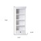 Homeroots White Solid Wood Four Tier Bookcase 397125 - alternate 2