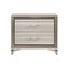 Homeroots 25" Silver And White Wood Lighted Two Drawer Nightstand 564664 - alternate 1