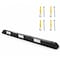 Traffic Kontrol Parking Wheel Stop, 6ft Long, Black With White Stripes, Recycled Rubber, Lag Bolt Hardware TK-PS-6-BKWH-B-KIT - alternate 1
