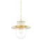 Mitzi Zio & Sons X Nori 1 Light Pendant 18.25 In. Aged Brass/Soft Cream H773701S-AGB/SCR - alternate 1