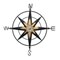 Homeroots 39" Black Rustic Compass Metal Wall Decor 379829 - alternate 1