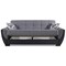 Homeroots 93" Black Gray Chenille And Faux Leather Convertible Futon Sleeper Sofa w/ Toss Pillows And Storage 607160 - alternate 2