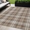 Homeroots 5' X 8' Brown Beige And Gold Plaid Washable Indoor Outdoor Area Rug 597094 - alternate 1