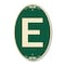 Signmission Letter E, 12 Inch X 18 Inch Architectural Oval, Heavy Gauge Aluminum A-OV-G-1218-22956 - alternate 1