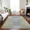 Homeroots 3' X 5' Beige Tan And Taupe Striped Washable Indoor Outdoor Area Rug 577974 - alternate 3