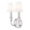 Z-Lite Tova Brushed Nickel 2 Light Wall Sconce 3049-2S-BN - alternate 1