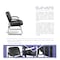 Regency Victor Big & Tall 400LBS Reception Chair With Arms, Anti-Microbial/Anti-Bacterial Vinyl, Black 407-VAM-BK - alternate 2