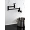 Kingston Brass Wall Mount Pot Filler Faucet with Knurled Handle, Matte Black KS8100RKX - alternate 2