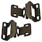Brixwell Overlay Self-Closing Partial Wrap Cabinet Hinges, 1/2 in Overlay, Burnished Brass, Pair BXL2557BB - alternate 1