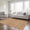 Homeroots 5' X 8' Terra Cotta Copper And Beige Geometric Washable Indoor Outdoor Area Rug 583397 - alternate 2