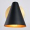 Vaxcel Pryce 1 Light Matte Black and Gold Satin Brass Mid-Century Modern Wall Sconce Fixture W0438 - alternate 3