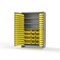 Strong Hold 14 GA Bin Cabinet with 3 Shelves - 48 In W. x 75 In. H x 24 In. D - 156 Yellow Bins 46-BBS-243-156Y-L - alternate 2