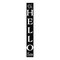 Homeroots 72in Black And White Solid Wood Hello There Porch Sign 634449 - alternate 1