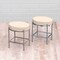 Gatco Oval White Leather Vanity Stool Satin Nickel 1359 - alternate 3