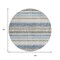 Homeroots 8' Navy Blue And Beige Round Striped Washable Indoor Outdoor Area Rug 632229 - alternate 2